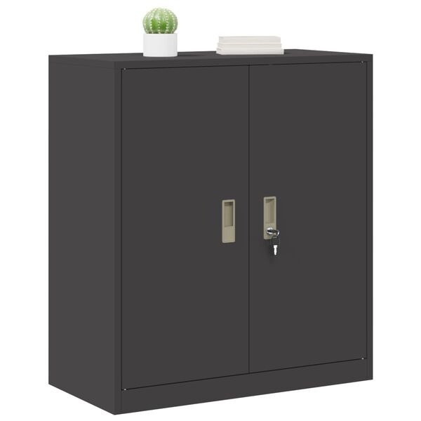 vidaXL Storage Cabinet Black 80 x 40 x 90 cm Steel