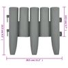 vidaXL Lawn Edgings 36 pcs Grey 10 m PP