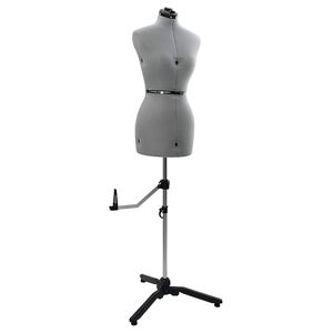 vidaXL Adjustable Dress Form Female Height Adjustable Grey S Velvet