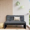 vidaXL Garden Middle Sofa Black 120x80 cm Solid Wood Pine