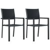 vidaXL 3 Piece Garden Dining Set Black