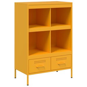 vidaXL Highboard Mustard Yellow 68x39x101.5 cm Steel