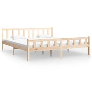 vidaXL Bed Frame without Mattress Solid Wood 160x200 cm