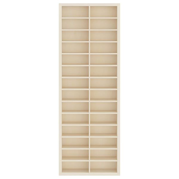 vidaXL Wall Display Case Beige 21 x 4.5 x 59 cm Engineered Wood