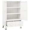 vidaXL Industrial Storage Chest White Metal