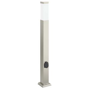 vidaXL Bollard Light with Outlet 80 cm Stainless Steel IP44
