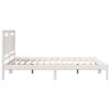 vidaXL Extra Long Bed Frame without Mattress White 160x210 cm Solid Wood