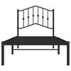 vidaXL Metal Bed Frame without Mattress with Headboard Black 90x190cm