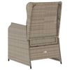vidaXL Garden Bench with Cushion 2 pcs Light grey Poly rattan