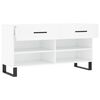 vidaXL Shoe Bench White 102x35x55 cm Engineered Wood