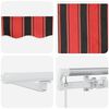 vidaXL Retractable Awning Manual Orange and brown 400 x 300 cm