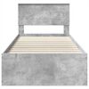vidaXL Bed Frame Concrete Grey 75 x 190 cm Engineered Wood