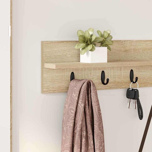 vidaXL Wall-Mounted Coat Rack Sonoma Oak 100 x 10.5 x 18 cm