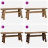vidaXL Bench Recycle Natural Color 100 x 28 x 43 cm Solid Teak Wood