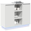 vidaXL LED Sideboard with Shelf White 90 x 32 x 75 cm Engineered Wood