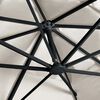 vidaXL Cantilever Garden Parasol with LED Lights and Aluminium Pole 400x300 cm Sand