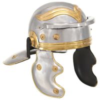 vidaXL Roman Soldier Helmet Antique Replica LARP Silver Steel