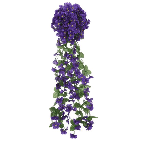 vidaXL Christmas Flower Garlands 3 pcs Dark Purple 85 cm