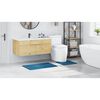 vidaXL Anti-slip Bath Mat Set 2 pcs Blue PP