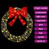 vidaXL Wreath with 60 LEDs Warm white 75 cm PET