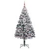 vidaXL Artificial Christmas Tree with 300 LEDs with Stand White 240 cm