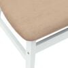vidaXL Dining Chairs 2 pcs White 42 x 47.5 x 81 cm Solid Rubber Wood