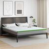 vidaXL Mattress Topper White and Green 200 x 200 x 6 cm Jaquard Fabric