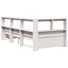 vidaXL Bookcase Bed without Mattress White 90x200 cm Solid Wood Pine