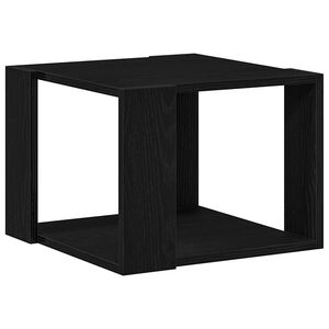 vidaXL Coffee Table Black Oak 40 x 40 x 30 cm Engineered Wood