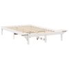 vidaXL Bed Frame White 135 x 190 cm Solid Pine Wood