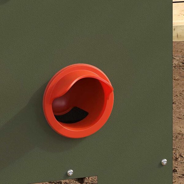 vidaXL Chicken Feeder 2 pcs Olive Green 40.5 x 25 x 38 cm