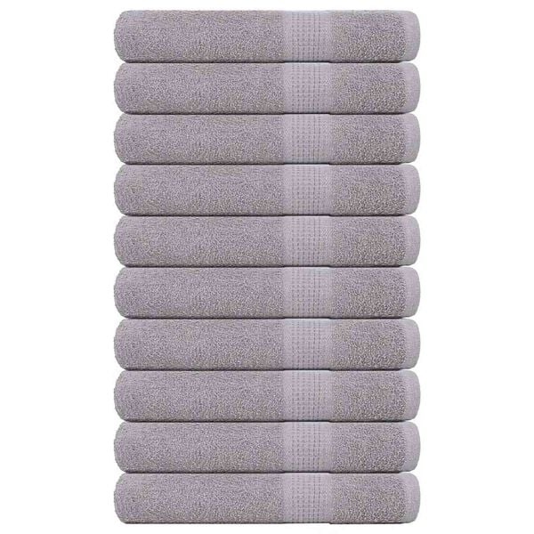 vidaXL Sauna Towels "FROGN" 10 pcs Grey 80x200 cm 360 gsm