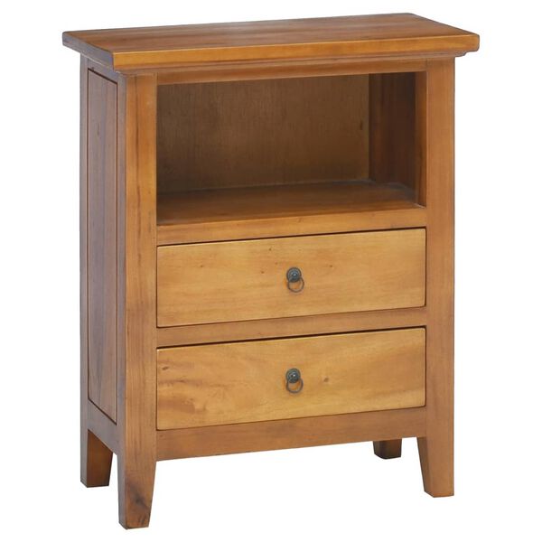 vidaXL Bedside Cabinet 60x30x75 cm Solid Wood Mahogany