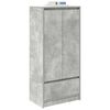 vidaXL Cabinet with Drawer Concrete Grey 55.5x34x119.5 cm Engineered Wood