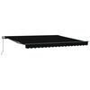 vidaXL Retractable Awning Black 400 x 300 cm Polyester and Steel