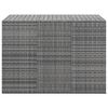 vidaXL Garden Cushion Box PE Rattan 145x100x103 cm Grey