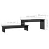 vidaXL TV Cabinet High Gloss Black 180x30x43 cm Engineered Wood