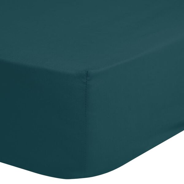 Good Morning Jersey Fitted Sheet 160/180x200 cm Petrol