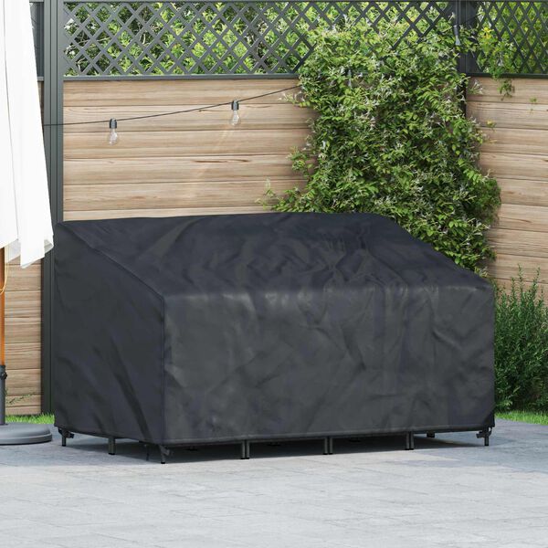 vidaXL Garden Bench Cover Black 160 x 100 x 61 / 89 cm 600D Oxford Fbric