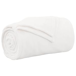 vidaXL Throw Blanket White 130 x 150 cm 0.51 kg Fleece