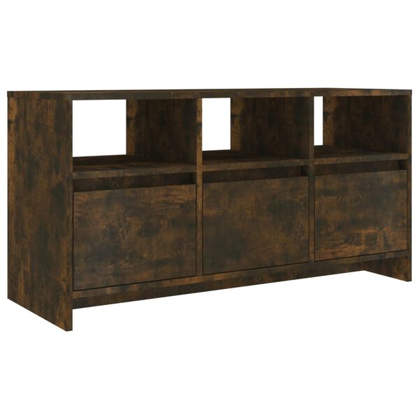 vidaXL TV Cabinet Smoked Oak 102x37.5x52.5 cm Engineered Wood