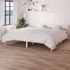 vidaXL Bed Frame without Mattress White Solid Wood 200x200 cm