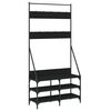 vidaXL Clothes Rack with Shoe Storage Black 90x34x184 cm