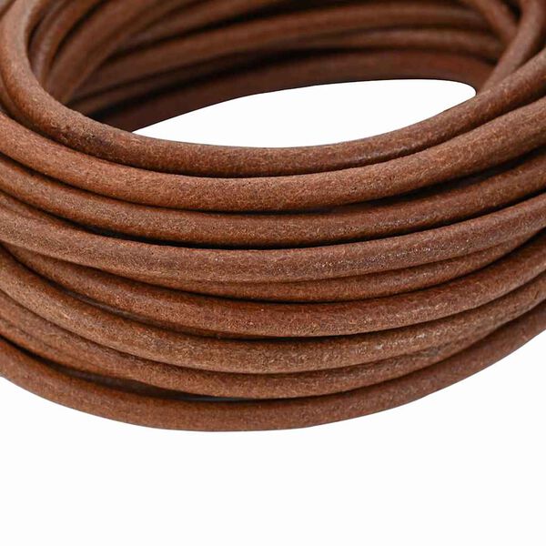 vidaXL Leather Cord Light Brown &Oslash;5 mm x 5 m Leather