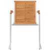 vidaXL Garden Chairs 2 pcs Solid Acacia Wood and Stainless Steel