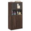 vidaXL Highboard with Doors Brown Oak 68x37x142 cm Engineered Wood