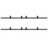 vidaXL Sliding Door Hardware Kit 366 cm Steel Black