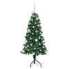 vidaXL Corner Artificial Christmas Tree Green 150 cm PVC and Metal