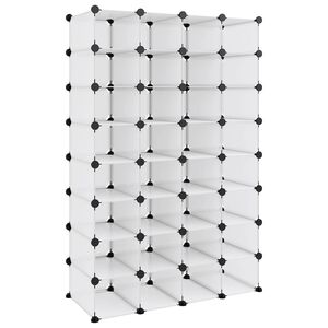 vidaXL Shoe Rack Transparent 93x36.5x140 cm PP