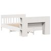 vidaXL Bookcase Bed without Mattress White 135x190 cm Double Solid Wood Pine